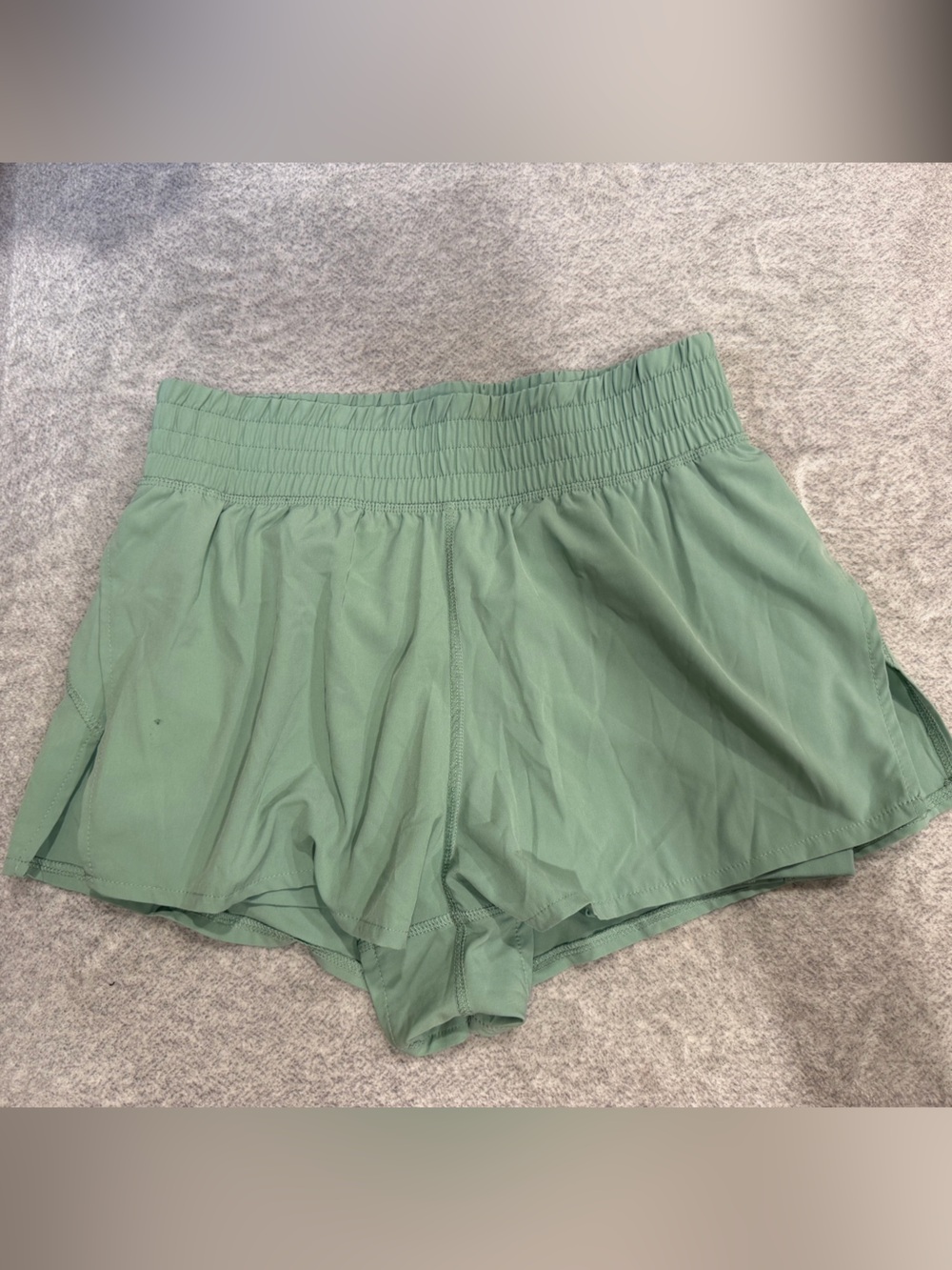 90 Degree By Reflex Light Green Athletic Running Shorts